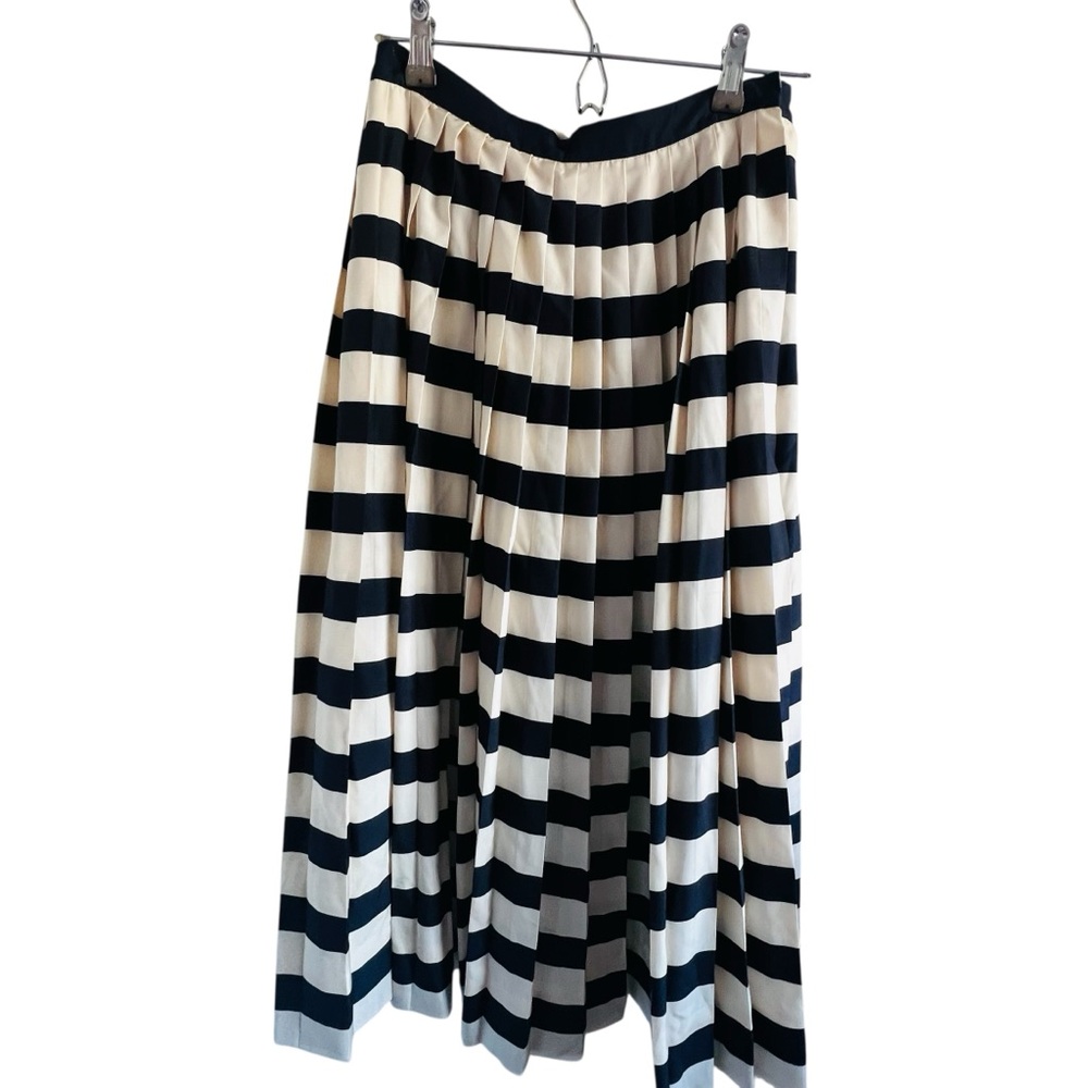 Linda Allard for Ellen Tracy Silk Pleated Wrap Skirt